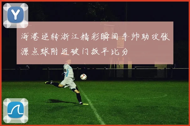 海港逆转浙江精彩瞬间李帅助攻张源点球附近破门扳平比分